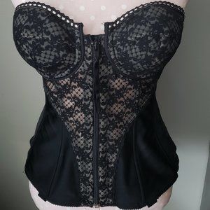 WOW! Vintage Fredericks of Hollywood strapless corset in black 36C